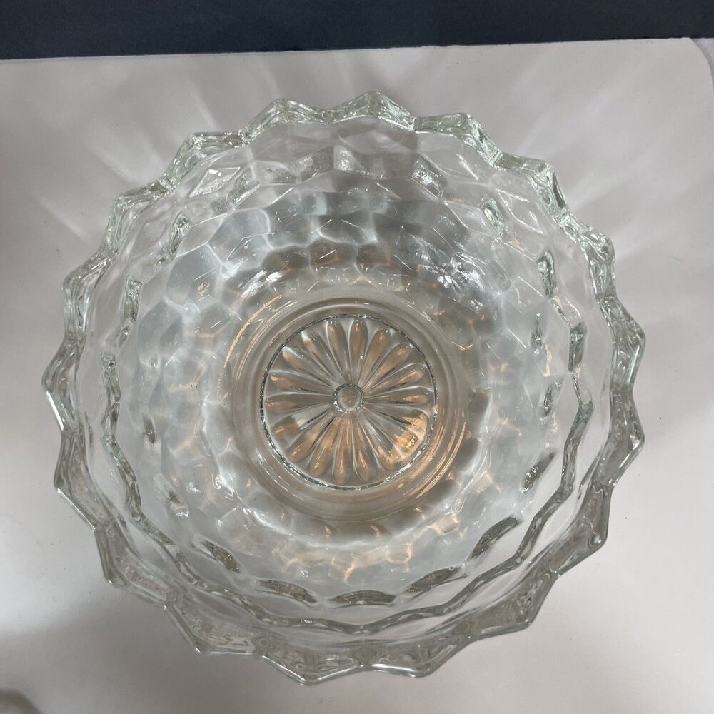 FOSTORIA AMERICAN CANDY DISH GLASS Crystal Lid Vintage Home Decor Gift - Picture 9 of 12